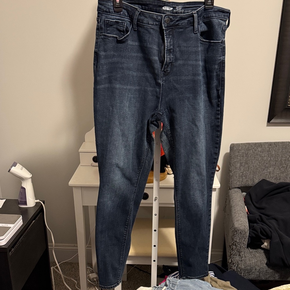 Old Navy Women's Skinny Jeans - Dark Wash Blue